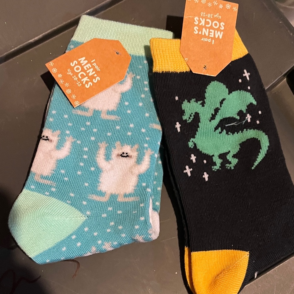YETI DRAGON socks new MENS